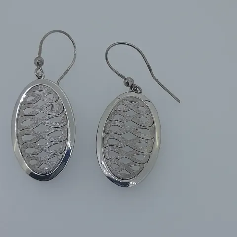 Silver drop earrings