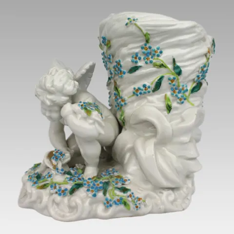 Sitzendorf Porcelain Cherub Vase c.1920