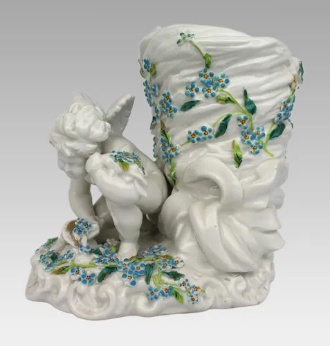 Sitzendorf Porcelain Cherub Vase c.1920