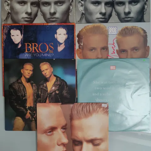 7 x Bros Vinyl LPs and 12” Singles – The vinyl Appear to be in Very Good Condition