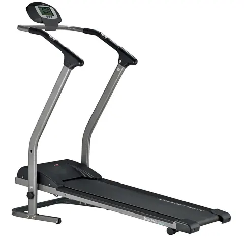 (34/Mez) RRP £300. Body Sculpture Foldable Treadmill.  Running Deck (L100x W34cm). Folded Dimension