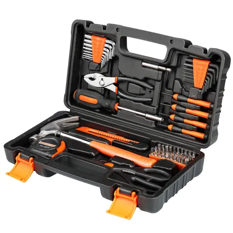 New Boxed Home Tool Kit, 57-Piece Basic Tool Kit With Storage Case.
