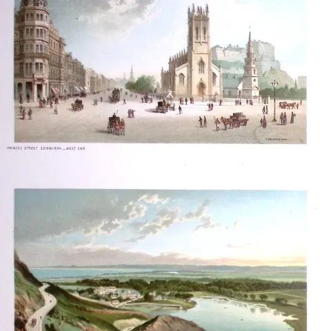 Scotland Edinburgh Princes Street West End 1889 Antique Print-10