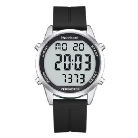 Pedometer Watch Black Smooth Strap RRP £36.99 L10a