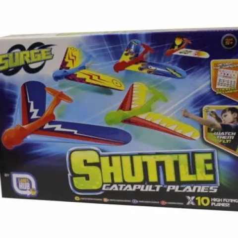 4 x Shuttle Catapult Planes - Indoor & Outdoor Fun for Ages 5+