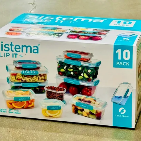 Sistema Klip IT Plus Food Storage Containers 10 Piece Set New Sealed Box