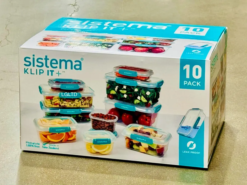Sistema Klip IT Plus Food Storage Containers 10 Piece Set New Sealed Box