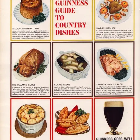 Original 58-Year-Old 1966 Guinness Guide To Country Dishes Print  GE 4162 #-31.