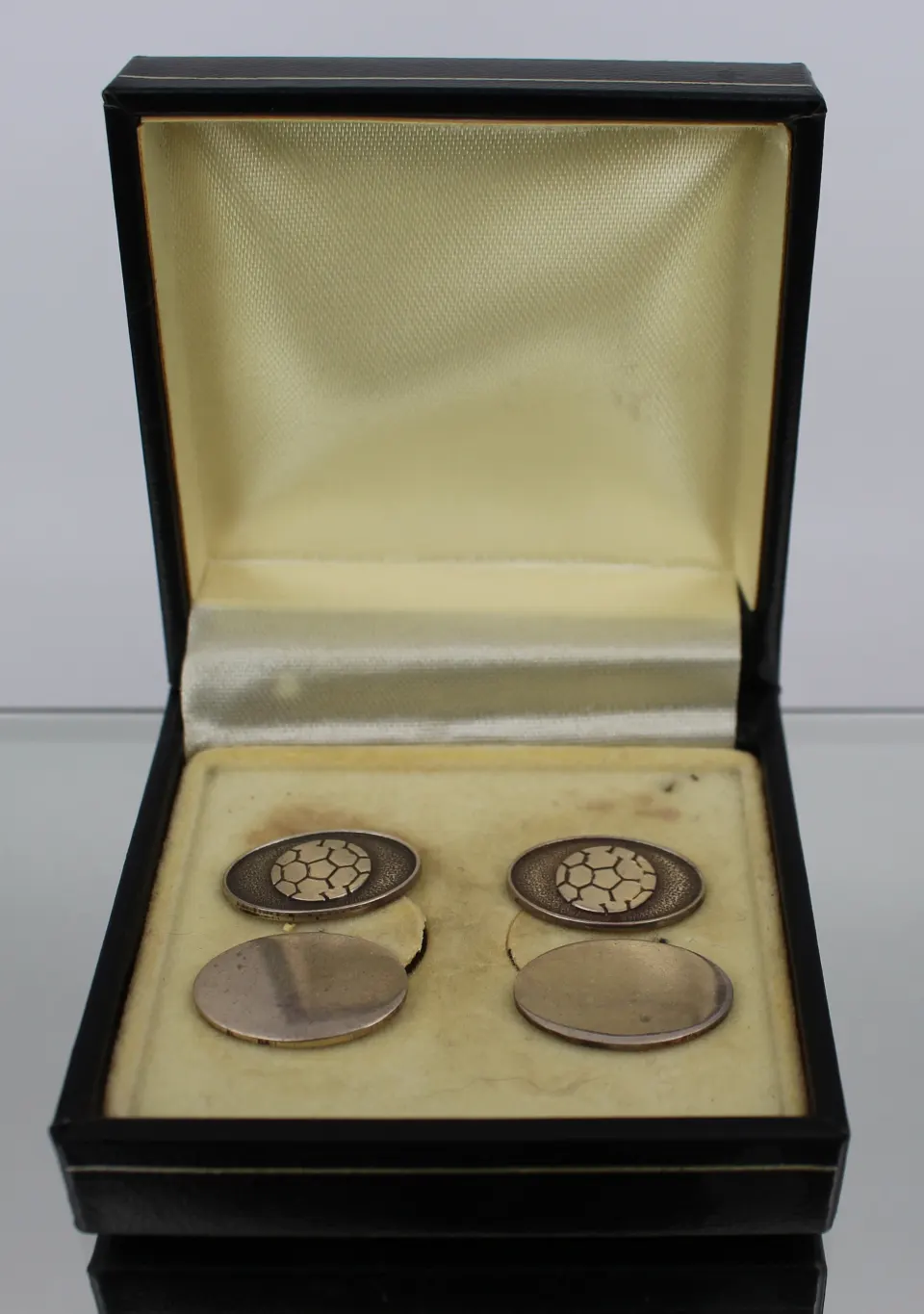 Vintage Sterling Silver Football Cufflinks