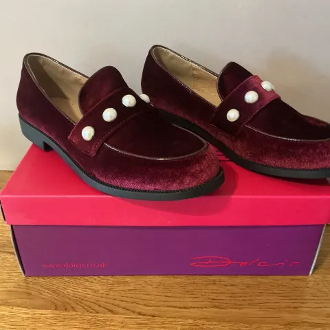 Dolcis “Michaella” Ladies Memory Foam Loafers, Burgundy, Size 4 - New RRP £29.99