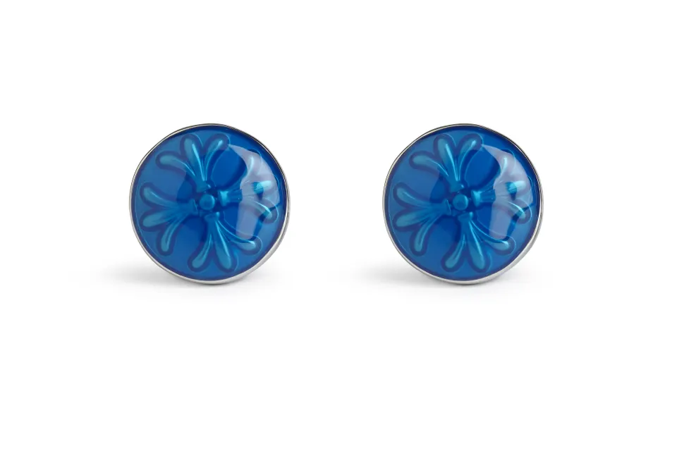 Blue Enamel Cross Cufflink - Unboxed x 5