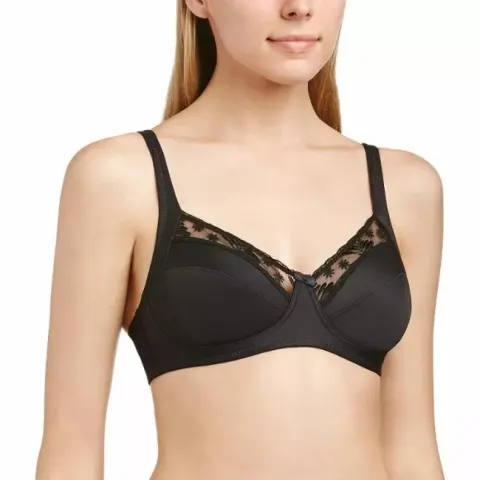 20 Naturana Black Soft Cup Plain Bras 32 34 40 42
