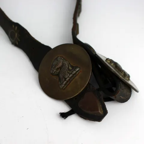 Antique Leather & Brass Horse Harness