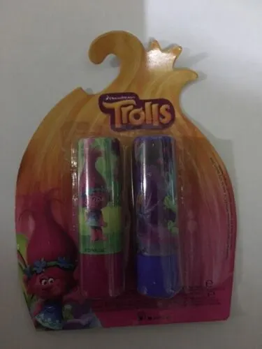 20 x Trolls Lip Balms Set Of 2 Girls Cosmetics