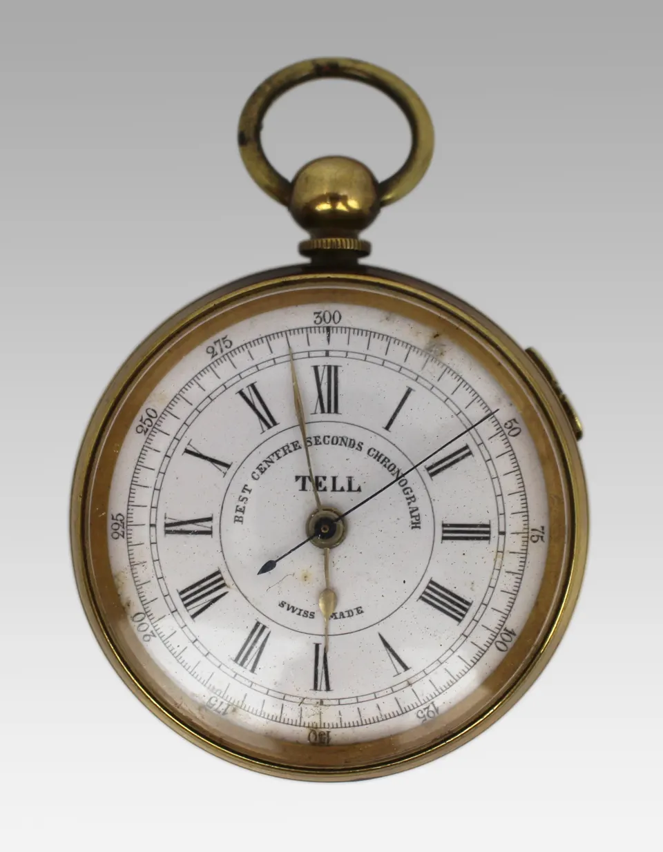 Antique Swiss "TELL" Centre Seconds Chronograph Pocket Watch – c.1900