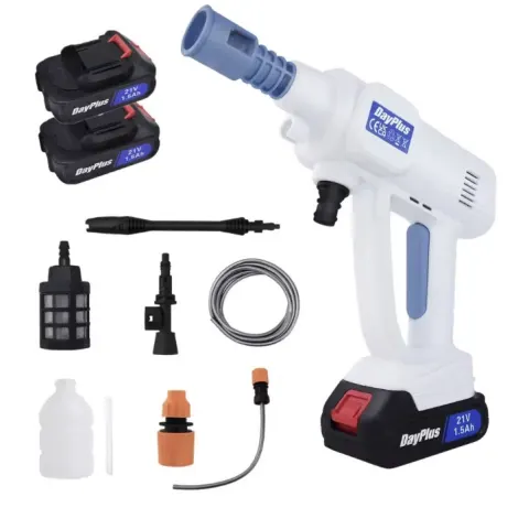Cordless Portable Pressure Washer With Adjustable Nozzle & Rechargeable Battery