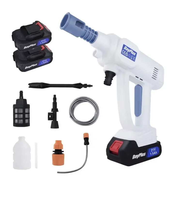 Cordless Portable Pressure Washer With Adjustable Nozzle & Rechargeable Battery