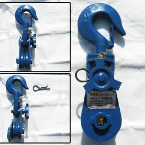 2 x 4.1/2" X 4T LIGHTWEIGHT SNATCH BLOCK WITH SWIVEL SHACKLE