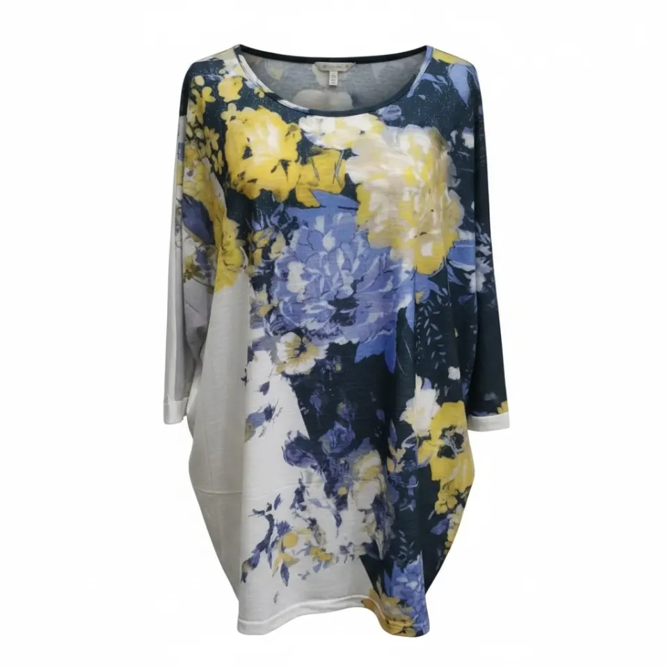 5 x Avenue Womens Plus Leid Back Top Floral 18-20 L16c sku-4326
