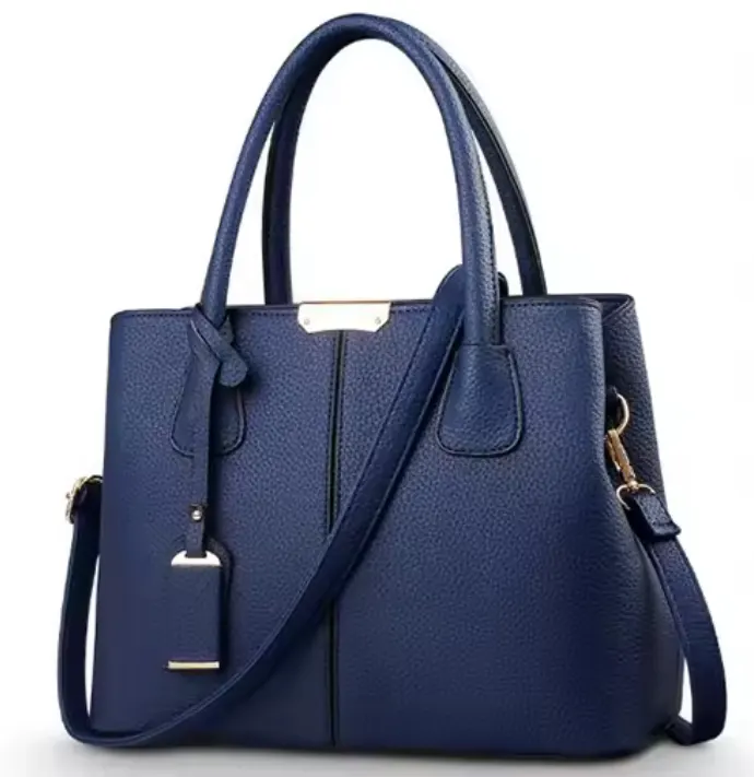 Elevate Your Style with the Ultimate PU Leather Tote Bag! Blue
