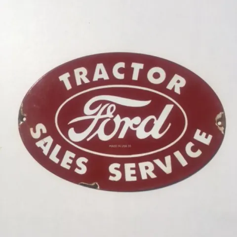 Tin Plate Sign (1950) Ford Tractor Sales/ Advertising Memorabilia.