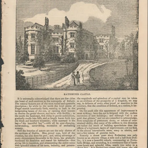 Antique Irish  Newspaper 1833 The Fairy Woman of Balrath Co Meath.