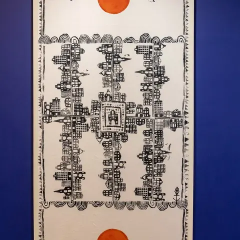 Grayson Perry RA Cityscape On Cotton Towelling