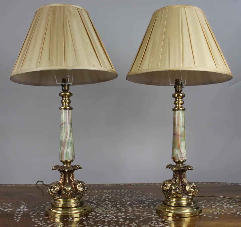 Fine Vintage Pair of French Empire Style Table Lamps