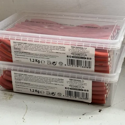 2 x Vidal Strawberry Pencils New Sealed Tubs BBE 9/25