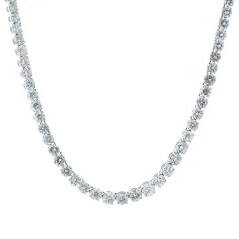 18ct 16" White Gold Tennis Diamond Collaret 10.00 Carats