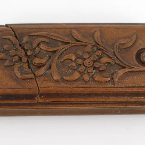 Carved Wooden Vesta Case, c.1880–1910