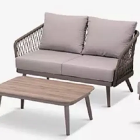 John Lewis Grey Rattan Garden Bench -  Goods are faulty Chipped/dented/marked/li