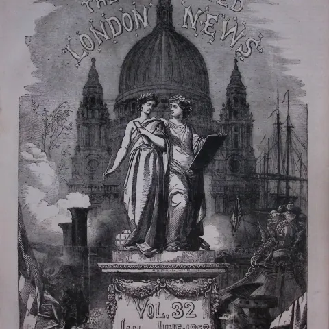 The Illustrated London News Antique Bound Edition Jan-June 1858 Over 600 Pages.