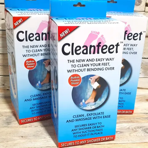 3 x Cleanfeet. Easy to use feet cleaner/scrubber. Exfoliating Foot Massager. Rrp £36