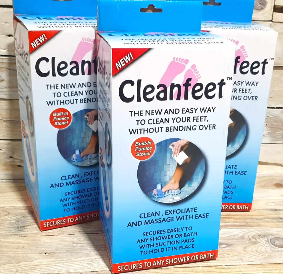 3 x Cleanfeet. Easy to use feet cleaner/scrubber. Exfoliating Foot Massager. Rrp £36