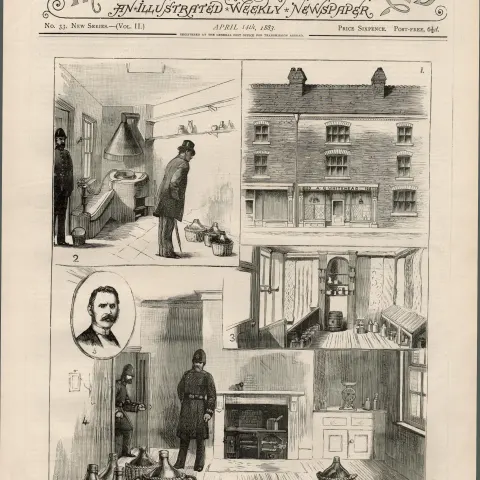 Fenian Dynamite 1883 Nitro Glycerine Found Birmingham Antique Print.