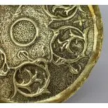 Antique Arts & Crafts Repoussé Brass Tray
