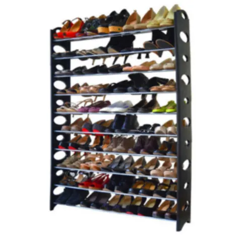 10 Layer (50 Pairs) Entryway Storage Organizer Shoes Tower Rack Shoe Storage Shelf