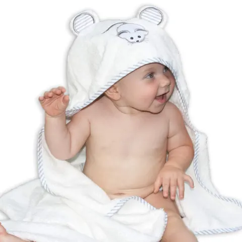 Organic Bamboo Hooded Baby Towel Ultra Soft, Thick & Extra Absorbent Baby Towels With Hood