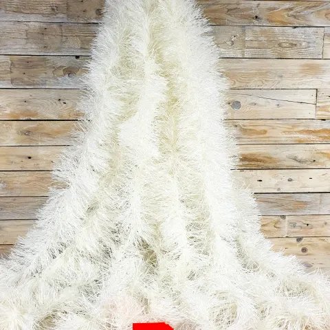 5 x 2m Luxurious White 9cm Chunky Tinsel