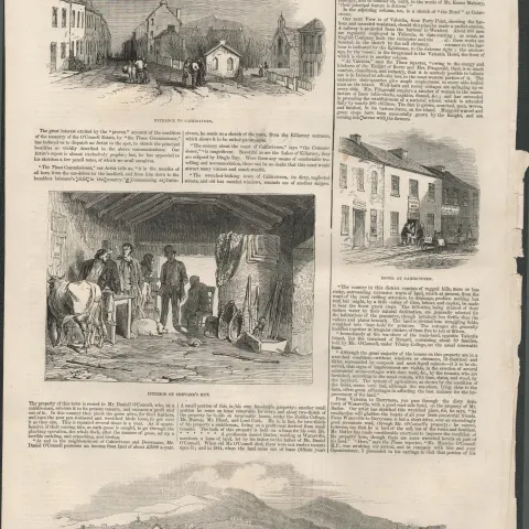 Views of Kerry Valentia, Cahirciveen, 1849 Antique Print