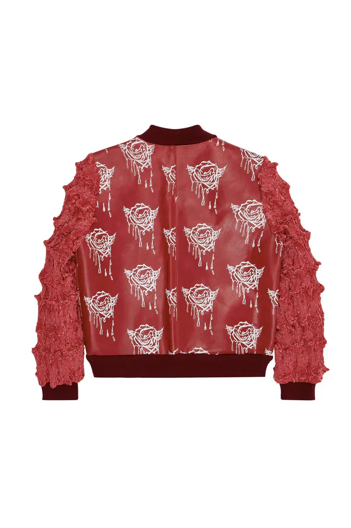 MJB Marc Jaques Burton Kiriko Everyday Dragon Spike Bomber Jacket, Online Price £2350 Size Medium