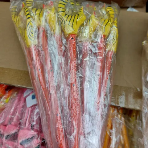 20 Wooden Pencils With Animal Heads. Selection of Various Designs