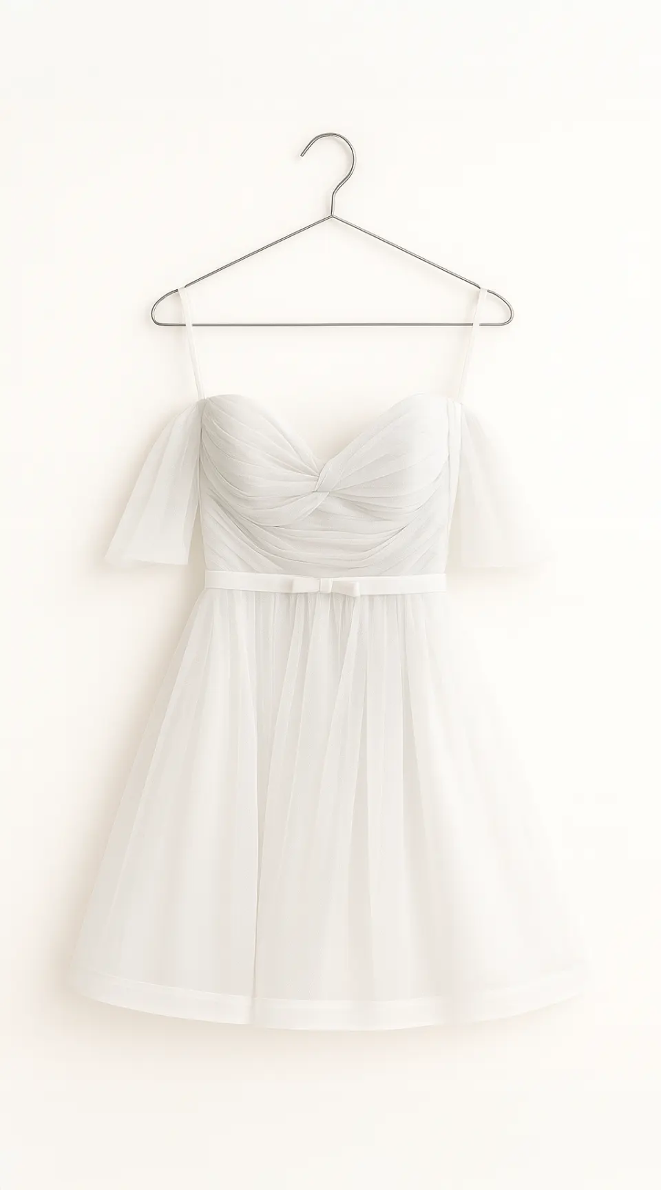 Designer White Label Dress Short White Tulle RRP £665 Size 38 (M)