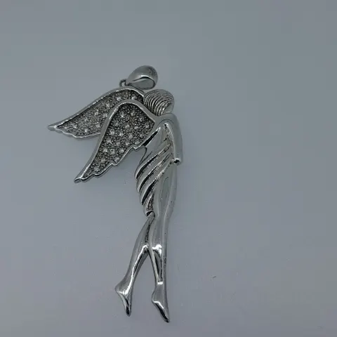 Silver 925 Pixie Pendant Set With CZ Stones