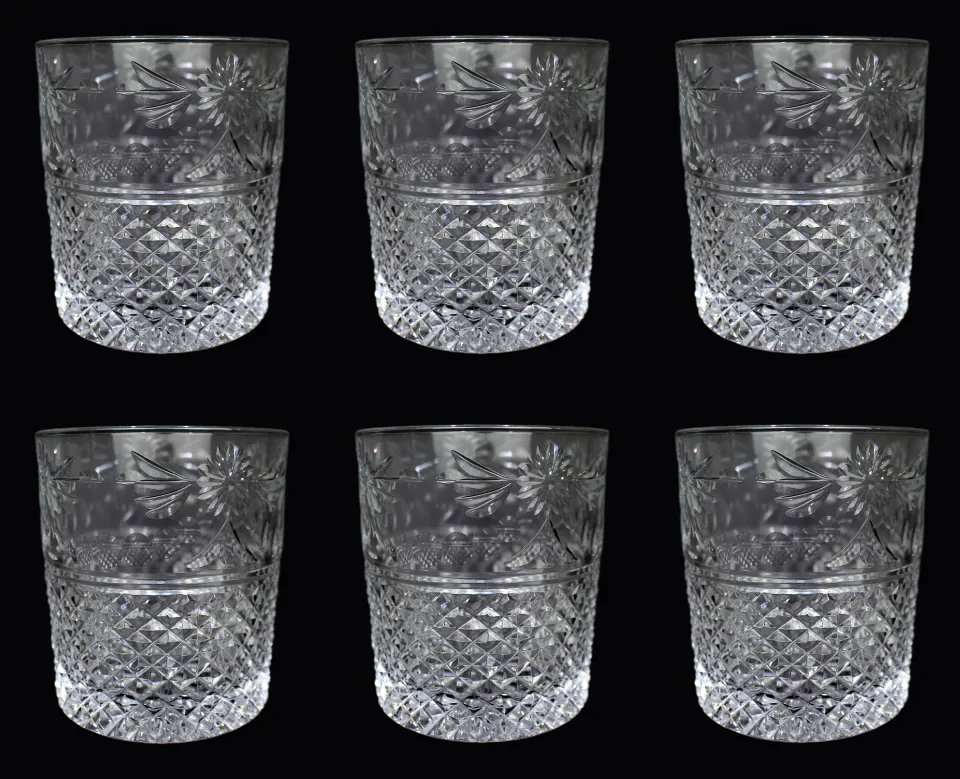 Set of 6 Stuart "Beaconsfield" Cut Crystal Tumblers