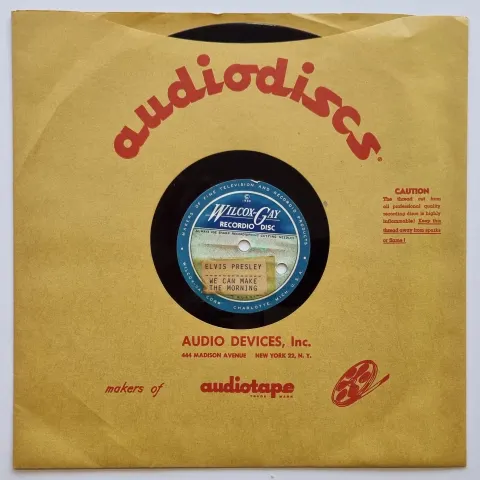 Elvis Presley Original Recordio (Acetate) Disc.