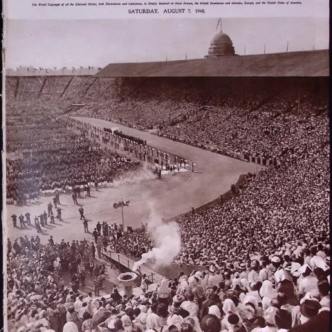 The Opening Ceremony of The London Olympic Games Original 78 Years-Old Newspaper.