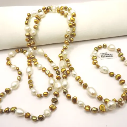 Opera Length Cultured Pearl Necklace New With Gift Pouch