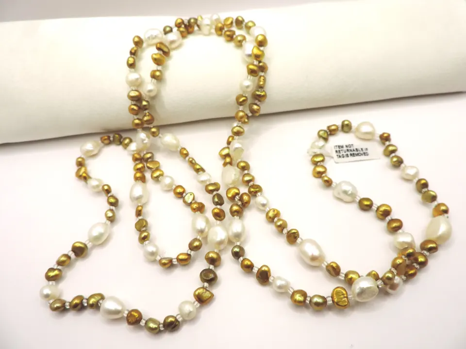 Opera Length Cultured Pearl Necklace New With Gift Pouch